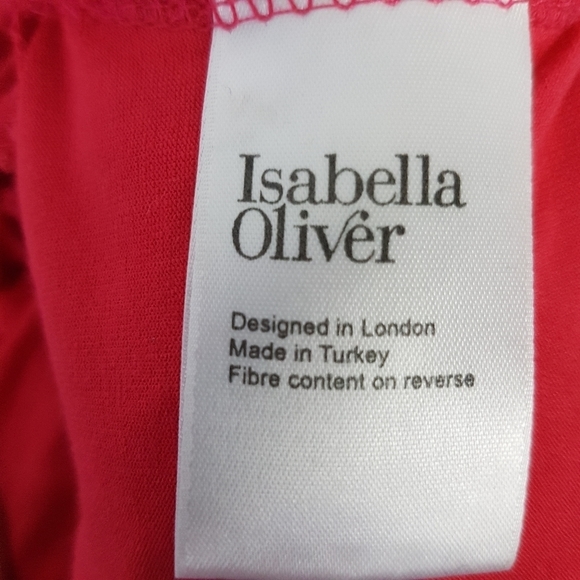 Isabella Oliver Ruched Maternity Dress Hot Pink Size 0-2 - Picture 4 of 9